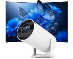 QIN® Draagbare beamer - Beamer - Projector - Mini Beamer - Wit - 17cm x 10cm x 17cm