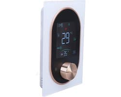 Slimme Thermostaat - Programmeerbaar Display - Comfort Regelen - App en Stembediening - 86x86mm Inbouw - Wit