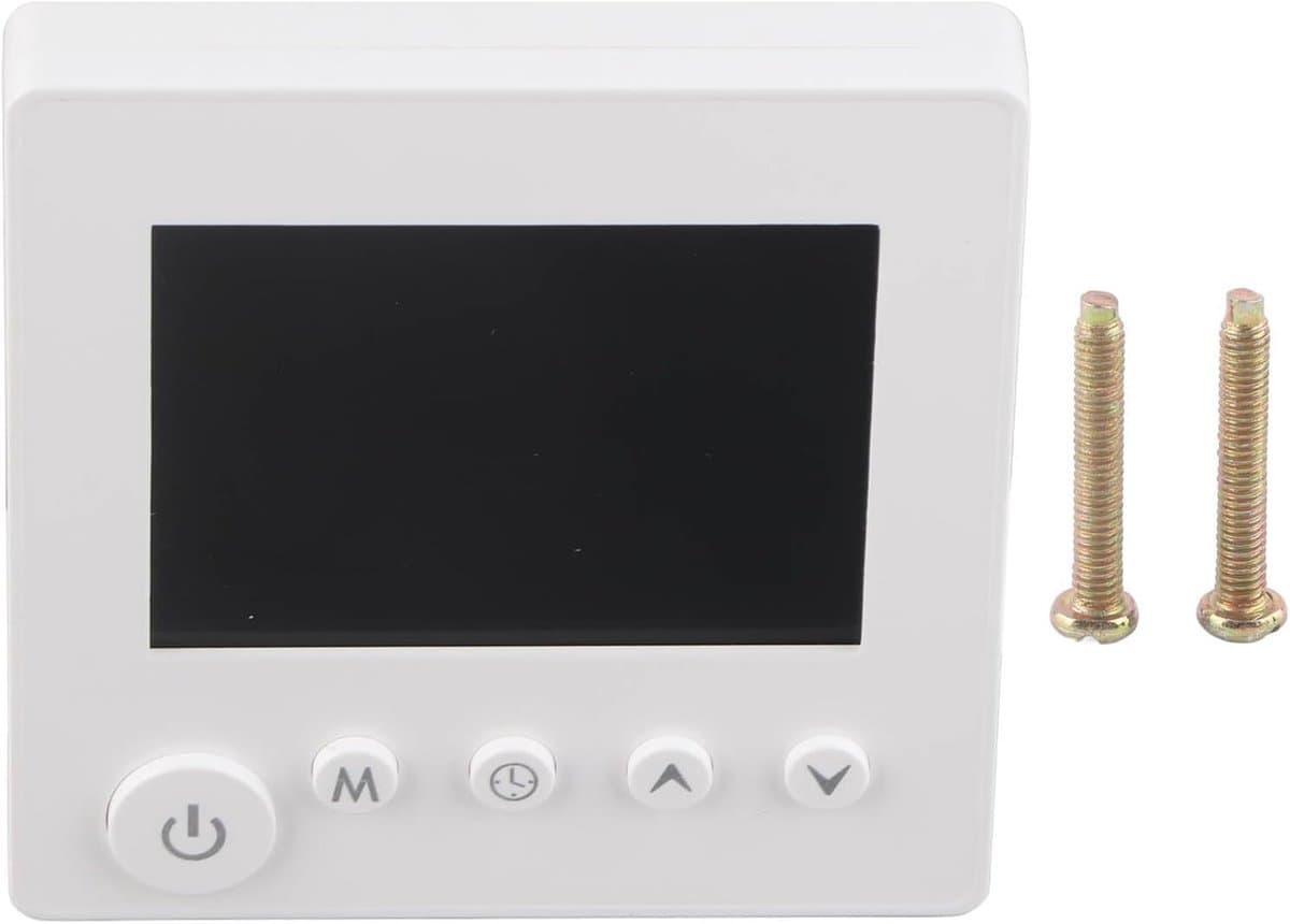 Slimme Thermostaat - Programmeerbaar LCD - Vloerverwarming Regelen - Mobiele APP Bediening - 41x86x86mm - Wit — afbeelding 1