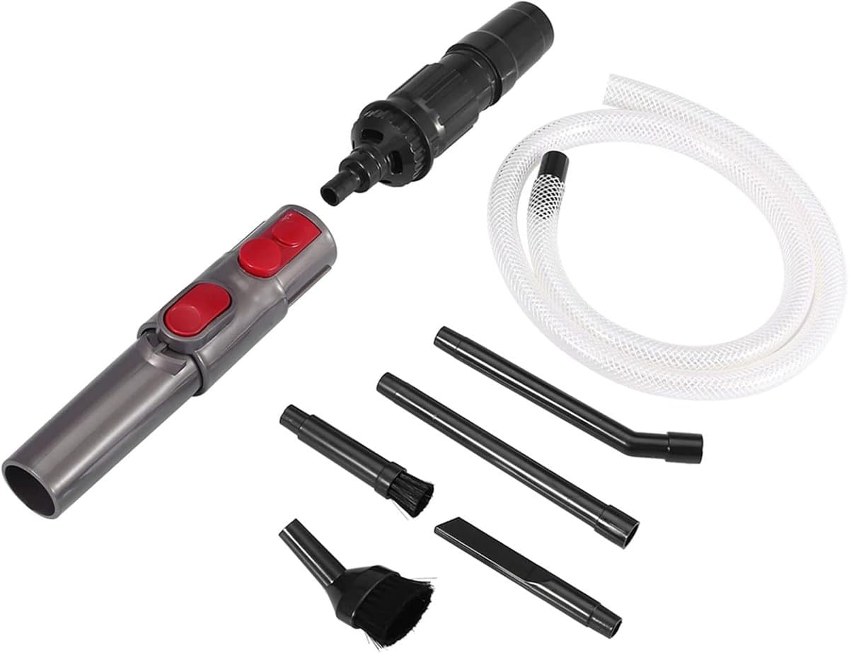 Mini Stofzuiger Set - Reinigingsborstels - Auto Interieur Reinigen - Draagbare Oplossing - 9 Stuks - Zwart — afbeelding 1