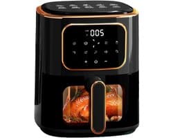 Digitale Airfryer - Heteluchtfriteuse - Gezond Bakken - Zichtbaar Venster - 45L Capaciteit - Zwart