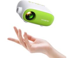 SnelShoppen - Mini-Projector voor Films Kijken - 137 Inch Beeld, 480P, Ultradraagbaar, Ondersteunt TV Stick, PC, DVD, USB - Perfect voor Feesten en Ca