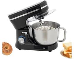 Keukenmachine 1000W - Keukenmixer Deegmachine - Bakken en Koken - Krachtige Koperen Motor - 4.5 Liter - Zwart