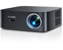 SnelShoppen - Slimme Projector 4K WiFi Bluetooth - 1500 ANSI, Full HD Native 1080p, Netflix Ready, Autofocus, Keystone-correctie, 50% Zoom, Spraakgest