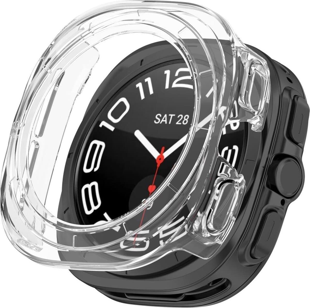 Hard Plastic Hoesje Geschikt voor de Samsung Galaxy Watch Ultra 47 MM - Sterk Materiaal - Transparant — afbeelding 1
