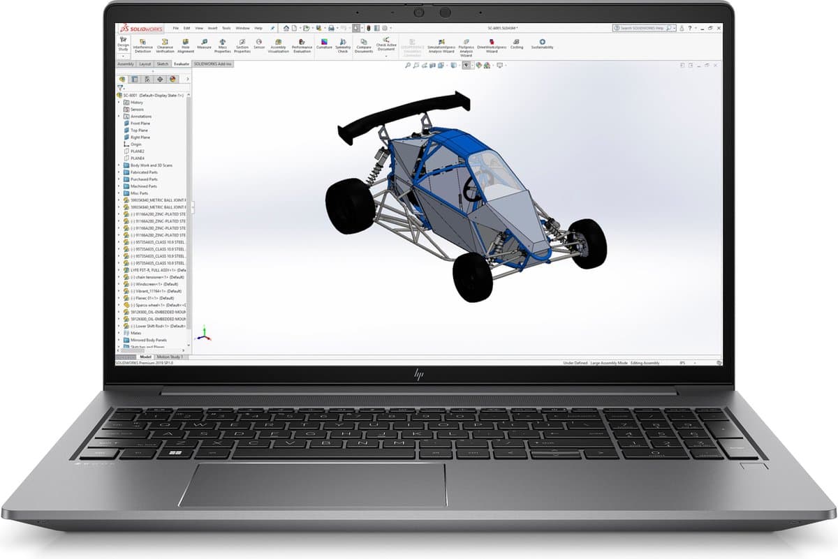 HP ZBook Power G9 Intel® Core™ i7 i7-12700H Mobiel werkstation 39,6 cm (15.6") Full HD 32 GB DDR5-SDRAM 512 GB SSD NVIDIA RTX A1000 Wi-Fi 6E (802.11ax) Windows 11 Pro Grijs — afbeelding 1
