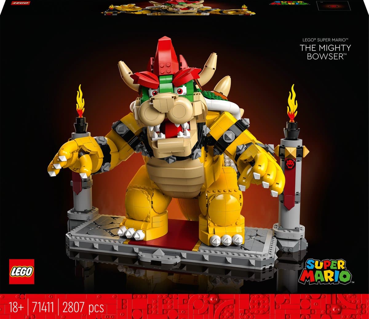 LEGO Super Mario De machtige Bowser, Bouwbaar 3D Model, Verzamelitem & Cadeau Idee - 71411 — afbeelding 1