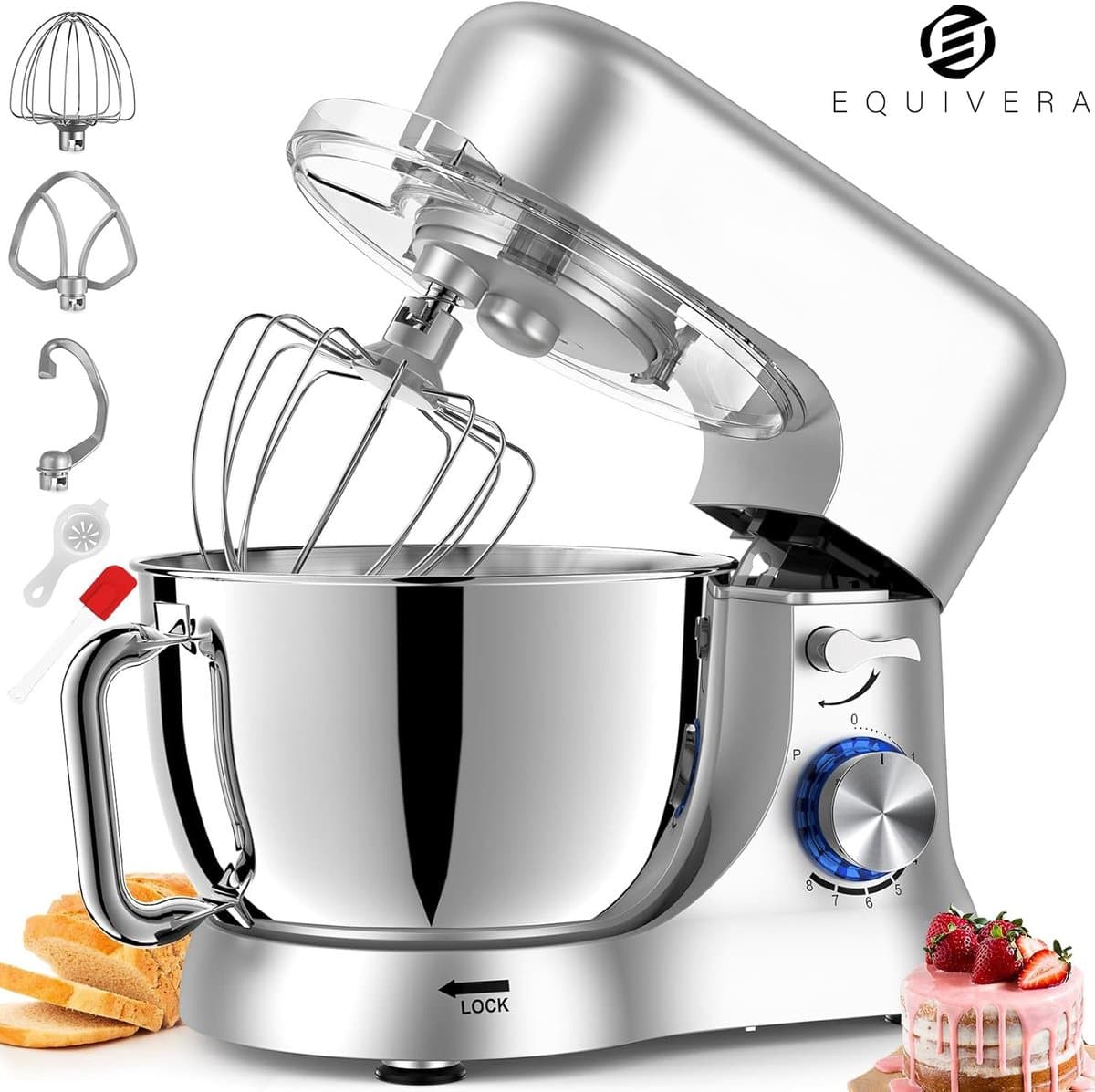 Equivera Deegmachine - Kneedmachine - Deegmixer - Keukenmixer - Keukenmachine — afbeelding 1