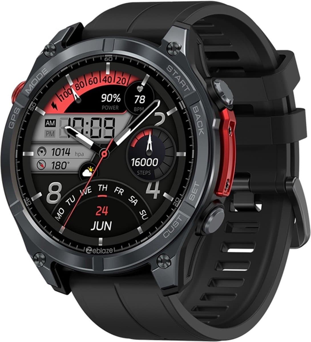 Zeblaze Smartwatch Stratos 4 Voor Android Ios Fitnesshorloge Met Scherm — afbeelding 1