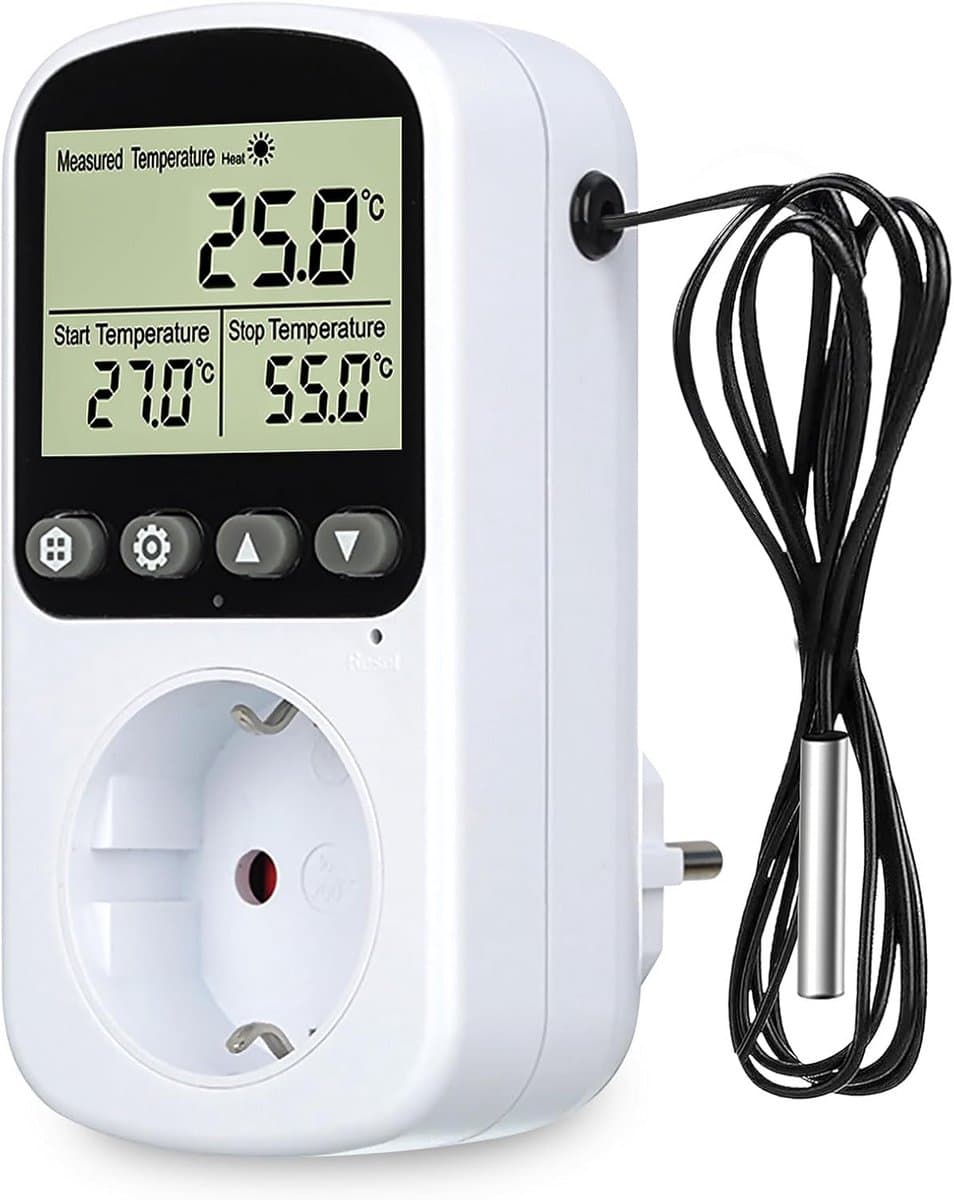 Digitale Thermostaat Socket met Temperatuurregeling voor Kas en Terrarium — afbeelding 1