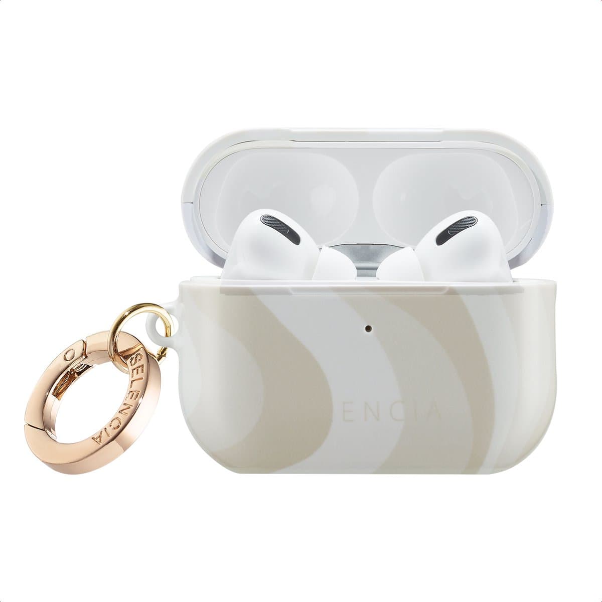 Selencia Case - Hoesje geschikt voor AirPods Pro 2 / Pro 2 (2022) - Desert Waves Beige — afbeelding 1