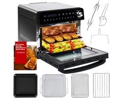 Mini Oven met Airfryer Functies - 14L, 1800W, 11-in-1 met Aanraakscherm en 7 Accessoires