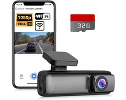 Aura® Dashcam voor Auto Voor en Achter - Dashcam - Zwart - 14cm x 6cm x 13cm