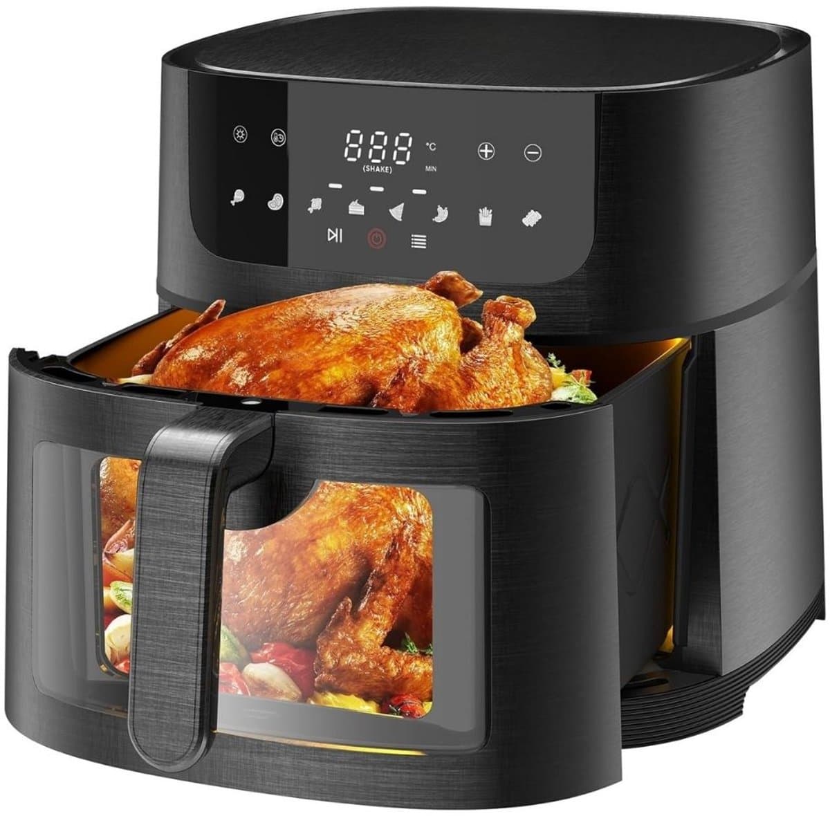 Aurixi® Airfryer XXL - Mini-oven - Heteluchtfriteuse - Zwart - 30cm x 36cm x 30cm — afbeelding 1