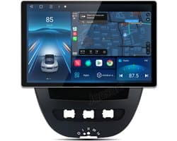 Junsun Android 15 Autoradio Geschikt Voor Peugeot 107 Toyota Aygo Citroen C1 Accessoires, 4GB+64GB, Draadloze CarPlay & Andriod Auto, DAB+, GPS-Navigatiesystem, Bluetooth, Stuurwielbediening, 13.1-inch 2K Touchscreen, 4G, DSP, Octa-core processor