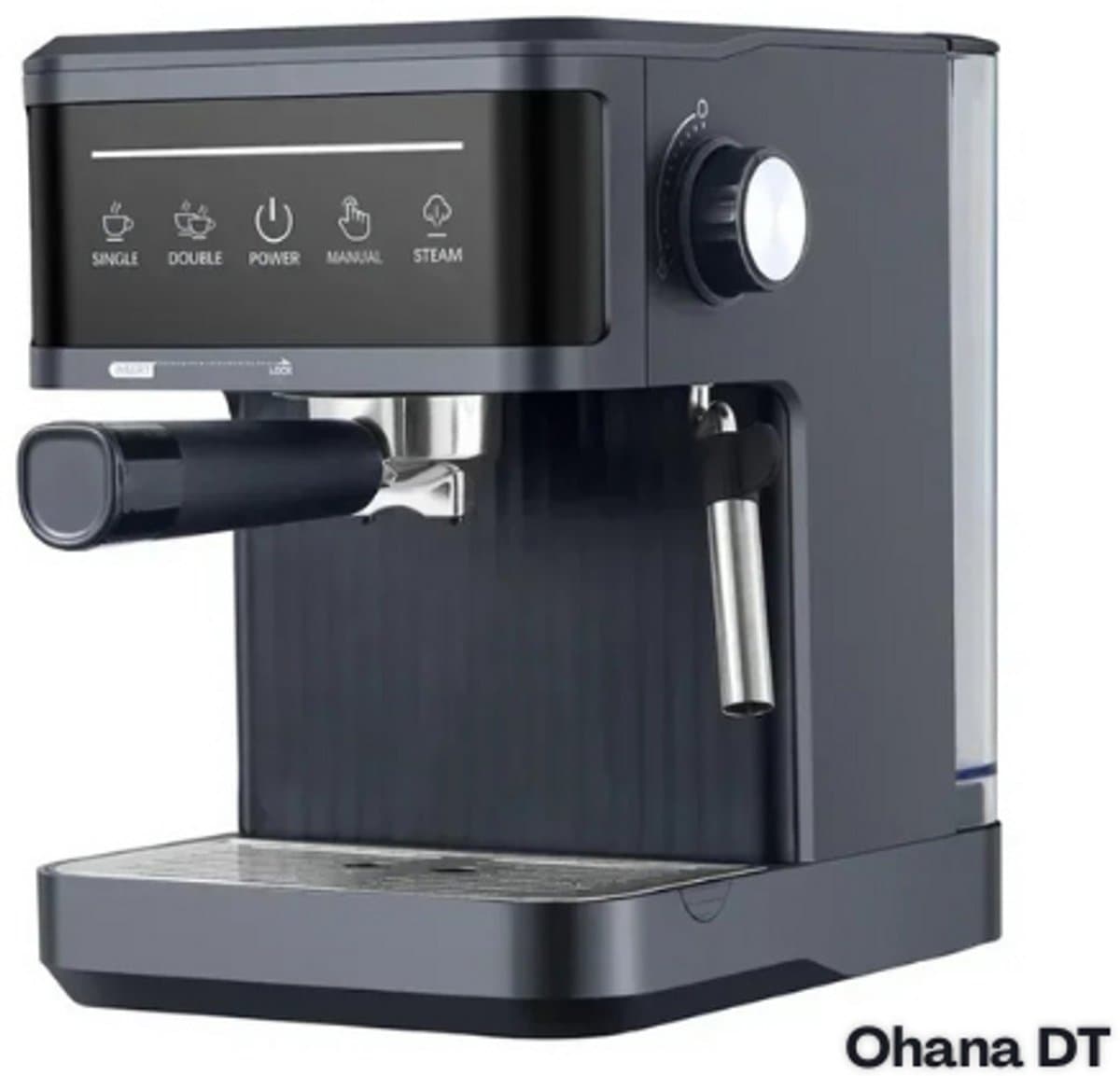 Ohana DT - Koffiezetapparaat Met Melkopschuimer - Italiaanse Espressomachine - 20 bar - Semi Automatisch - Compact & Stijlvol — afbeelding 1
