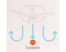 RFWR® Plafondventilator met licht en afstandsbediening - Stil, efficiënt en programmeerbaar