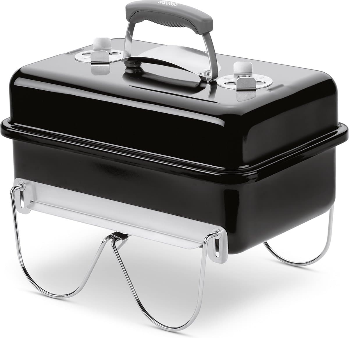 Weber Go-Anywhere® - 42 x 46 cm Grillrooster - Houtskoolbarbecue - Zwart - Gesloten ketel voor asopvang - Ventilatieroosters in deksel - Dekselvergrendeling - Stabiel frame - Kras- en roestbestendig — afbeelding 1