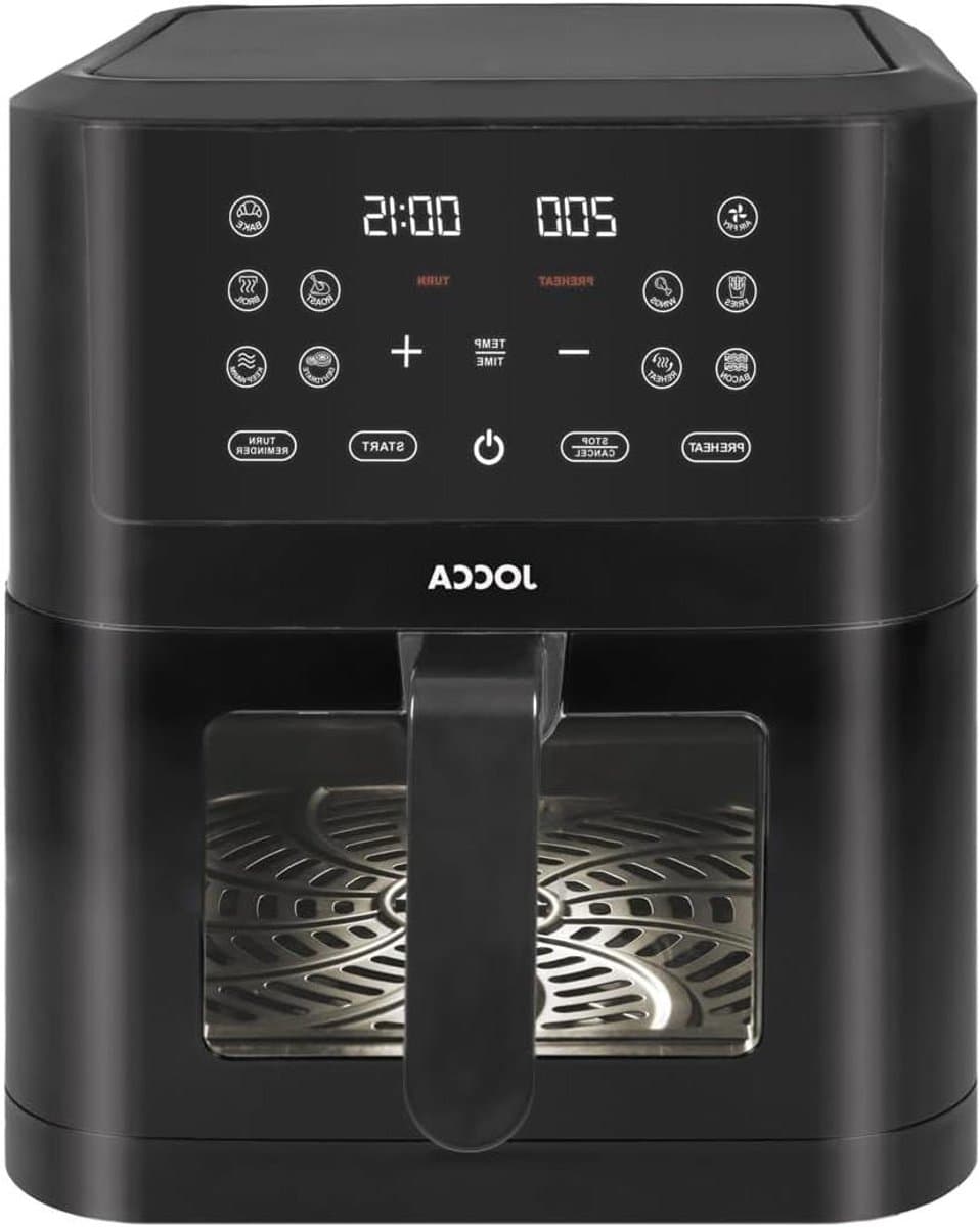 Digitale Luchtfriteuse - Airfryer Oven - Gezond Koken - Met Venster - 8 Liter - Zwart — afbeelding 1