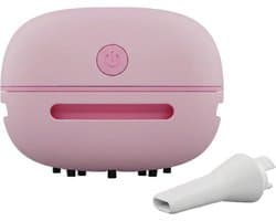 stofzuiger draadloos-mini stofzuiger-Kleine stofzuiger-een oplaadbaar en duurzaam, onmisbaar accessoire voor op je bureau - verwijdert effectief kleine voorwerpen en stof uit je bureaulades - een ideaal cadeau - roze - 8x8x6,2 cm