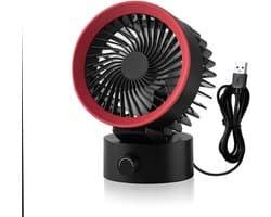 USB Bureauventilator - Sterke luchtstroom - Traploos verstelbaar - Extra stil - USB-aansluiting - Draagbaar - Thuis, kantoor en slaapzaal