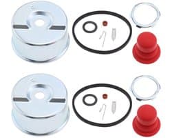 Dailygoods- Carburateur Reparatieset - 2x Vlotterbak - 2x Naald Zitting Kit - 2x Primer Lamp - Roestvrij Staal/Rubber - Compatibel met Tecumseh - Carburettorset