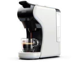HiBREW H1A - Espressomachine - 4 in 1 - Multifunctioneel voor warm en koud - Kapsulekoffiezetapparaat - Voor Nespresso, Dolce Gusto, ESE & gemalen koffie - Wit