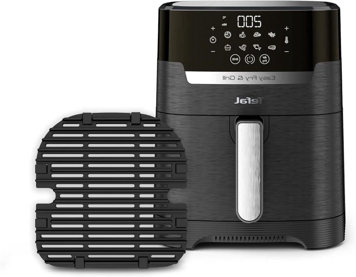 Heteluchtfriteuse Grill - 2-in-1 apparaat - Gezond Koken - 8 Programma's - 42 Liter - Zwart — afbeelding 1