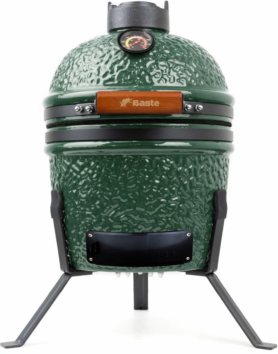 BASTE kamado BBQ mini - 13 inch - Olijfgroen — afbeelding 1