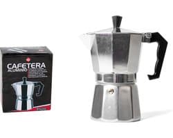 Percolator - 150 ml - voor 3 espresso - mokka / koffiemaker - aluminium - Koffiezetapparaat - Italiaanse koffiezetter