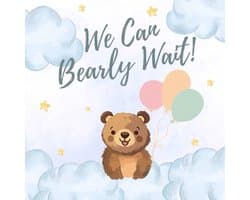 Bearly Wait: Gender Neutral Baby Shower Guest Book: Baby Shower Guest Book: Bear Gender Neutral Guestbook for Newborns with Birth Predictions, ... Gift Tracker Log | Bear & Clouds Cover Des