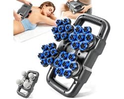 SnelShoppen - Massagepistool met 28 koppen, 6 modi, 20 snelheden, diepweefselmassage voor spierontspanning, schouder en rug, massageapparaat voor thui