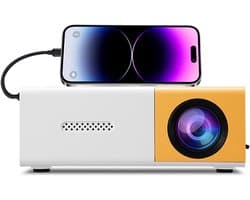 Mini Projector, Full HD 1080p LED Video Projector, Portable Small Movie Projector, Compatibel met Android Wired en Wireless Screen Mirroring, USB HDMI, Auto Correctie