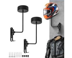 Premium Helmhouder voor Wandmontage - Aluminium Houder voor Helmen en Accessoires (Set van 2)