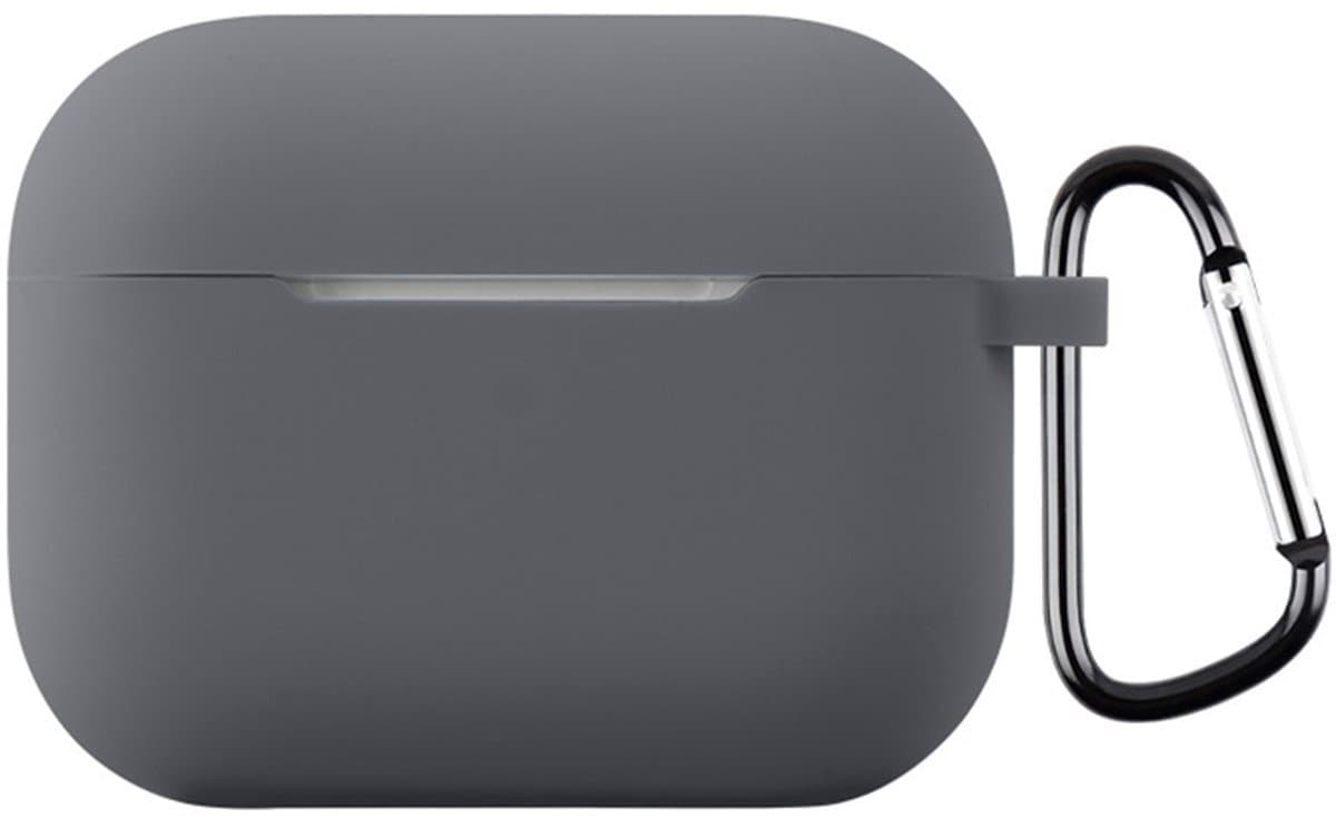 Coverup Hoesje - Geschikt voor AirPods Pro 3 Hoesje - Coverup Siliconen AirPods Case met Sleutelhanger - Donkergrijs — afbeelding 1