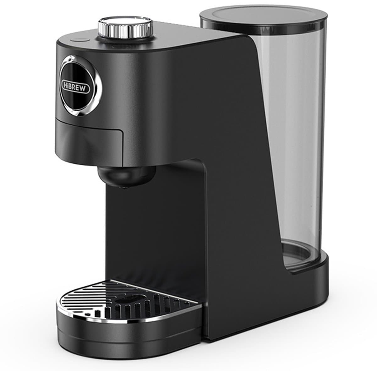 HiBREW H3C 3-in-1 capsule-koffiezetapparaat, 20 bar pomp, warme/koude koffie, 7 temperatuurregelaars, 1,4 l watertank, voor DG/NS-capsules en gemalen koffie - zwart — afbeelding 1