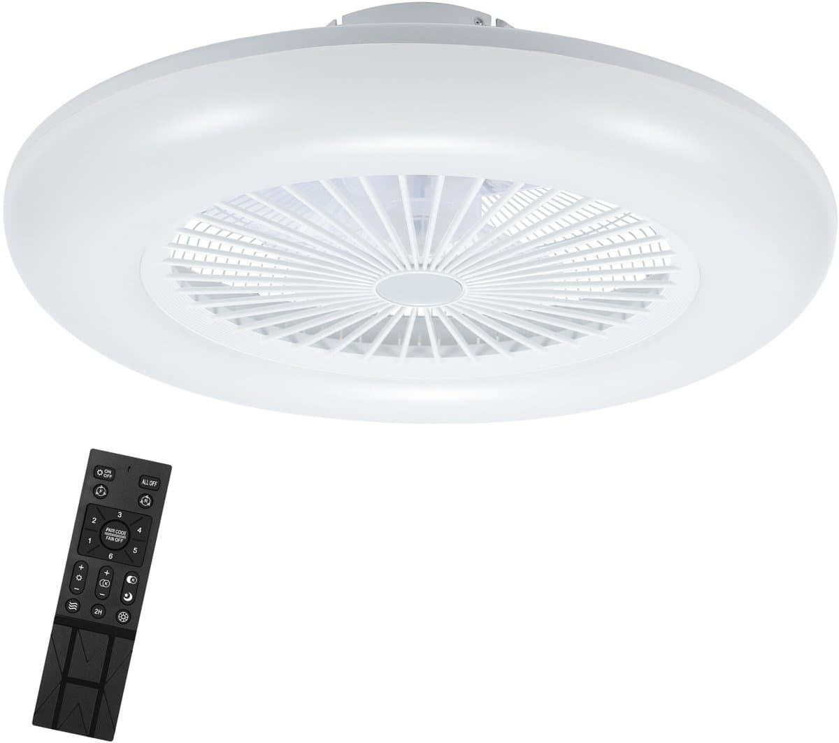 Plafondventilator met verlichting 55cm - Lamp en Afstandsbediening - Plafondlampen met Ventilator & Lamp Met afstandsbediening — afbeelding 1