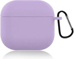 ShieldCase Siliconen Hoesje Geschikt voor Airpods 4 - Siliconen Case voor Apple Airpods 4 Case Hoesje - Paars