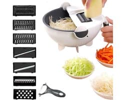 Groentenhakker - Keukenmachine - Maaltijden Bereiden - Ingebouwde Afvoermand - 22.6 cm - Grijs