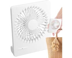 Elektrische Tafelventilator - Persoonlijke Koeler - Frisse Lucht - Stille Werking - 17.5 cm - Wit