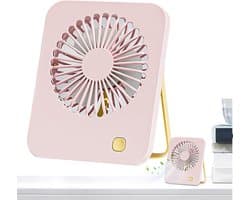 Bureauventilator - Kleine ventilator - Persoonlijke koeling - 180° verstelbaar - 165 cm - Roze