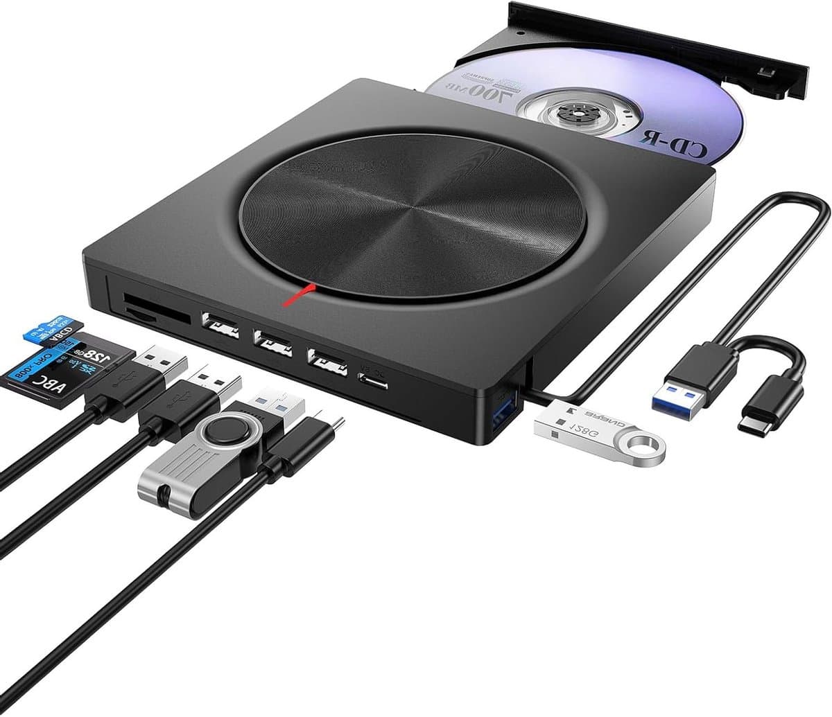 Externe DVD CD Drive - USB Brander - Bestanden Archiveren - Plug and Play — afbeelding 1