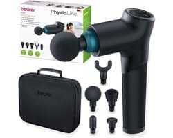 Thijox - Massagepistool met 5 opzetstukken, krachtige triggerpointmassage, 9 intensiteitsniveaus, oplaadbare accu voor spierontspanning, thuisgebruik,