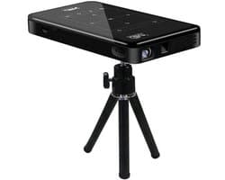 DLP P09-II - Beamer - Projector Beamer - Mini Meamer - 3DLP - Full HD 1080P 4k - 5W - 854x480dpi - Automatische focus - met WiFi - 50 ANSI Lumens - 5000mAh - Zwart
