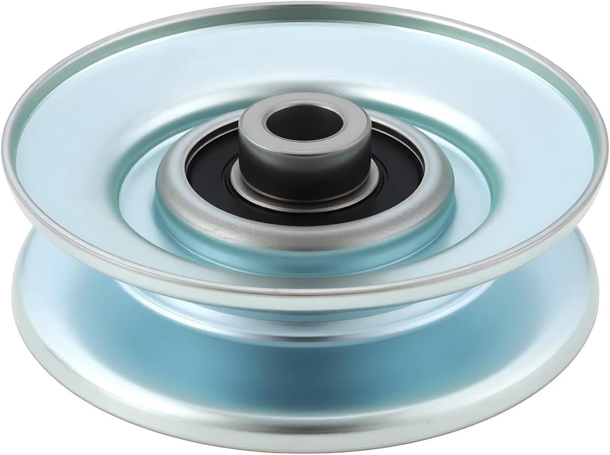 SnelShoppen - Vervangingsloop voor grasmaaier, stationaire pulley, vlak, diameter 64.5mm, hoogte 18mm, metalen loopwiel voor Husqvarna en Jonsered zit — afbeelding 1
