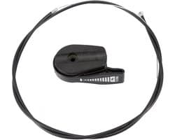 SnelShoppen - Throttle kabel met controle schakelaar voor grasmaaier, 165 cm, vervangingskit voor gazonmaaiers, zwart, eenvoudig te installeren, kabel
