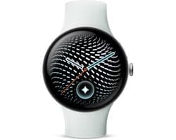 Google Pixel Watch 5 - smartwatch - 45 mm - Wifi - Zilverkleurig/wit - sportbandje