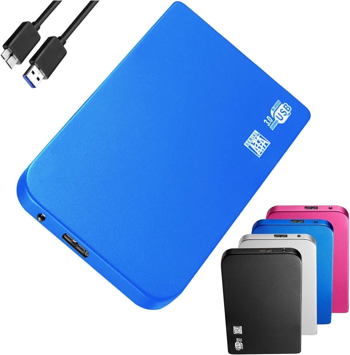 Externe Harde Schijf - Draagbare Opslag - Snelle Data Back-up - Hoge Overdrachtssnelheid - 64 GB Capaciteit - Blauw — afbeelding 1