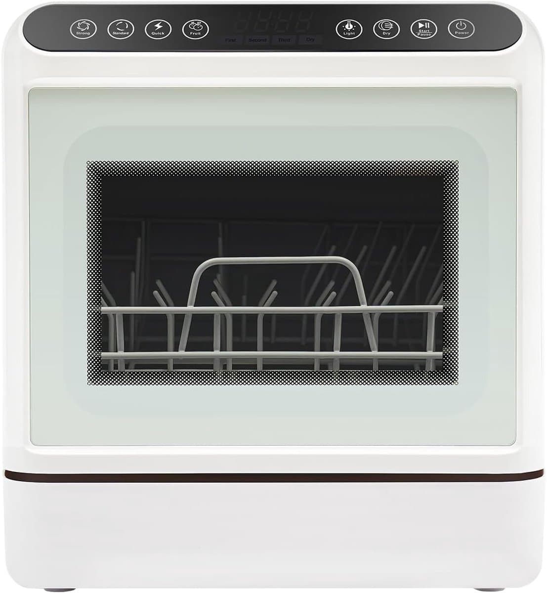 Tafelvaatwasser - Mini vaatwasser - Snel servies reinigen - Geen installatie nodig - 4-6 couverts - Wit — afbeelding 1