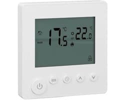 Slimme Thermostaat - Verwarming Regelaar - Energie Besparen - Brede Spanningsondersteuning - 41x86x86 mm - Wit